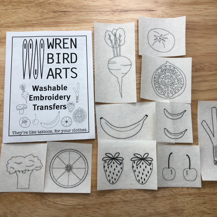 Wren Bird Arts Hand Embroidery Transfers
