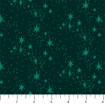 GREEN Stars Merry Kitschmas by Louise Pretzel for Figo Fabrics
