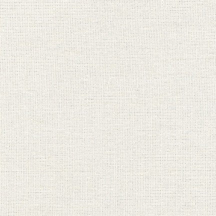 VINTAGE WHITE Metallic Essex Linen/Cotton Blend by Robert Kaufman