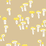 TAUPE Mushrooms, Far Far Away 3 by Heather Ross