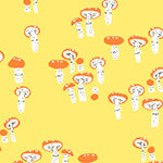 YELLOW Mushrooms, Far Far Away 3 by Heather Ross