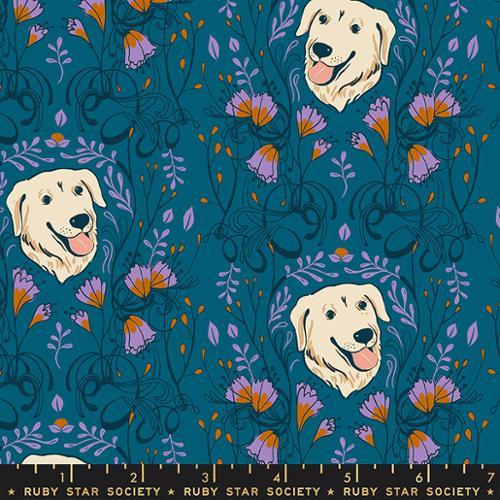 TEAL Golden Garden from Dog Park by Sarah Watts, Ruby Star Society