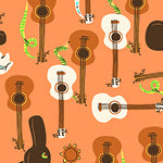 RED ORANGE Guitars, Far Far Away 3 by Heather Ross