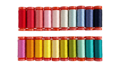 Tula Pink Besties Thread Collection by Aurifil- 20 Small Spools 50wt Thread