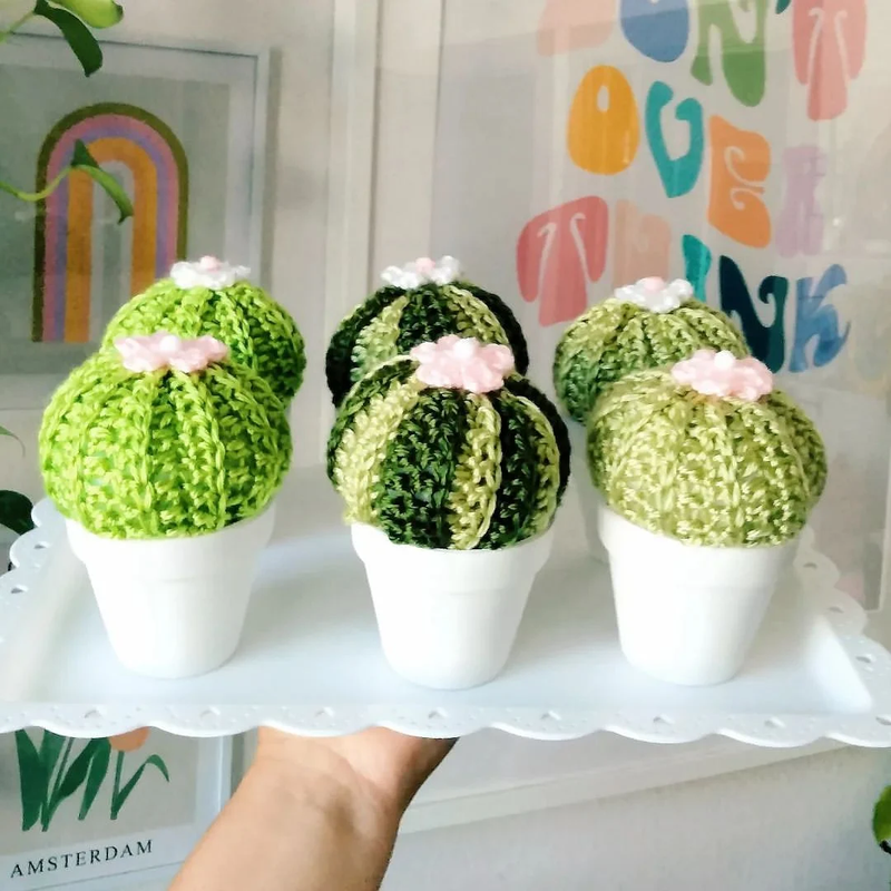 Crochet Cactus Pin Cushion from The Happy Hooker