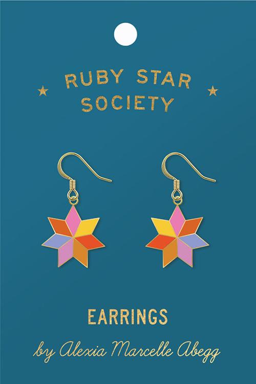 Quilted Star Earrings by Alexia Marcelle Abegg for Ruby Star Society