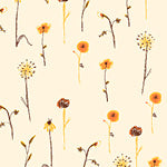 CREAM Wildflowers, Far Far Away 3 by Heather Ross