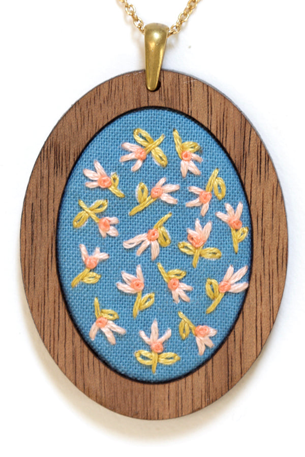 Tiny Tulip Pendant Embroidery Kit by Kiriki Press