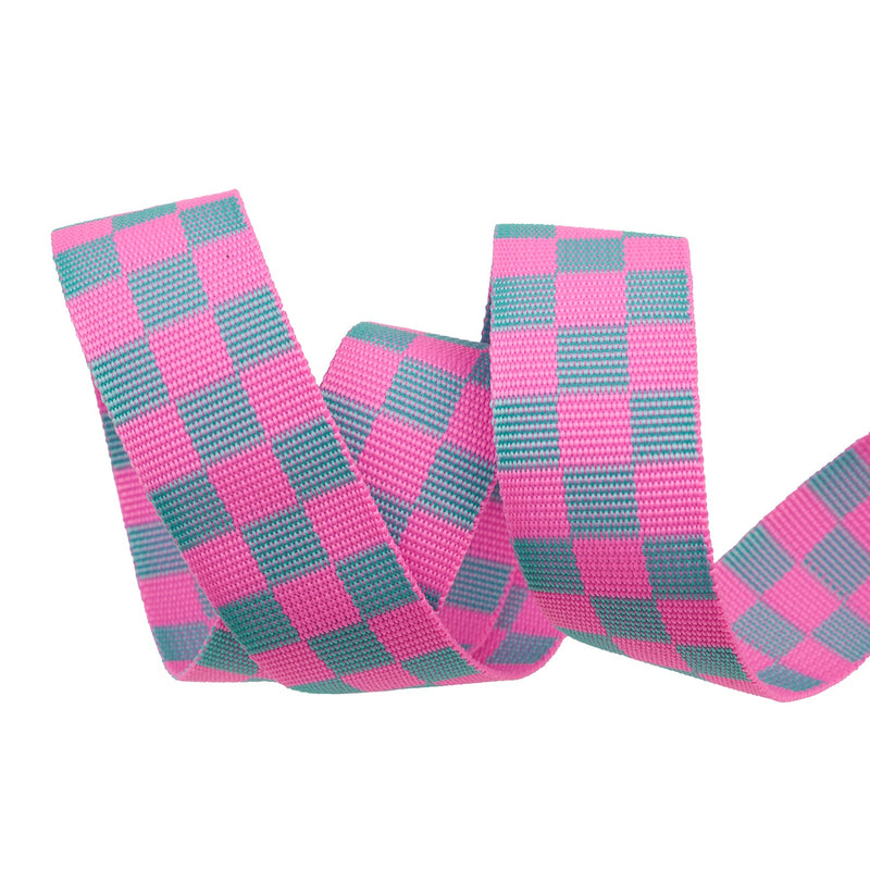 1.5" Check Please Nylon Webbing from Tula Pink (3 yards)