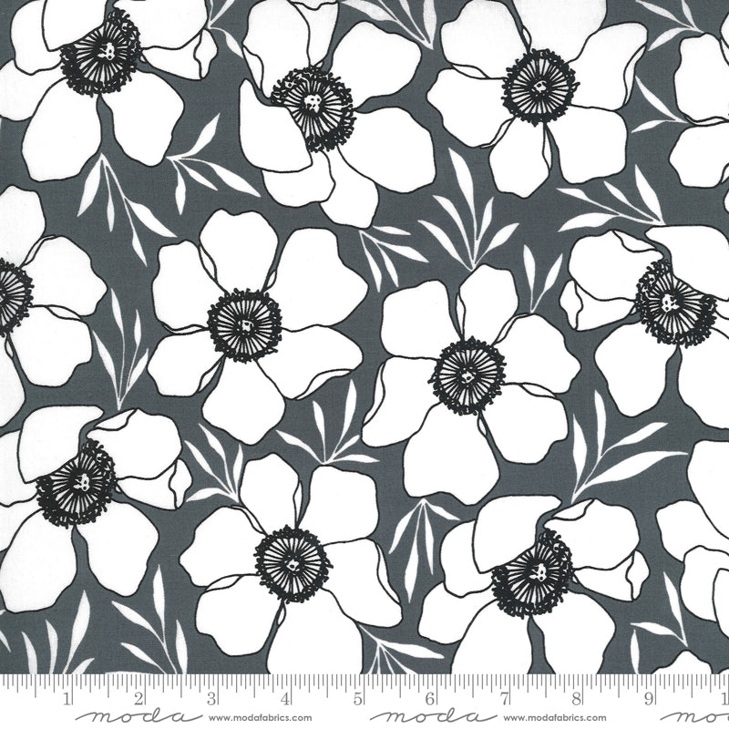 GRAPHITE Moody Florals from Illustrations by Alli K Design, Moda