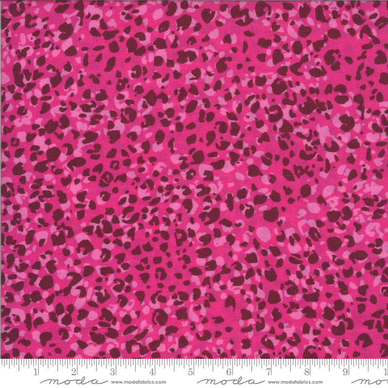 PINK Animal Print Rayon, Kasada by Crystal Manning, Moda