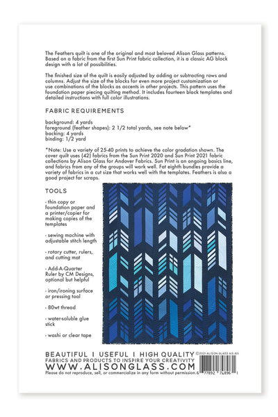 Feathers 2021 Quilt Pattern Book from Alison Glass, Nydia Kenhle - Paper Pattern