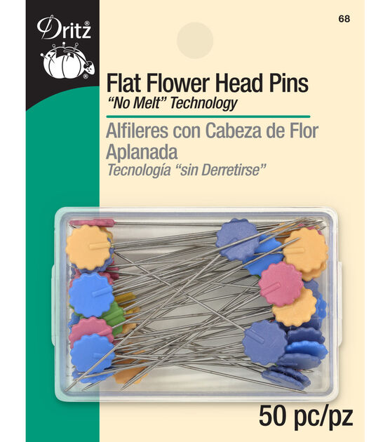 Flat Flower Pins 1.5in 50ct by Dritz