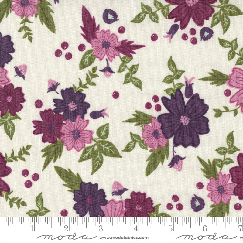PORCELAIN, Wildberry Blossoms, Wild Meadow by Sweetfire Road for Moda