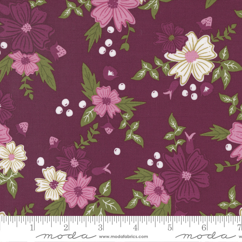 BOYSENBERRY, Wildberry Blossoms, Wild Meadow by Sweetfire Road for Moda