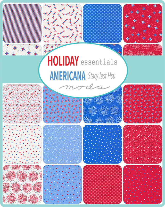 Fat Quarter Bundle Holiday Essentials Americana by Stacy lest Hsu, Moda