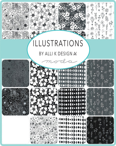 Fat Quarter Bundle of Illustrations by Alli K Design, Moda