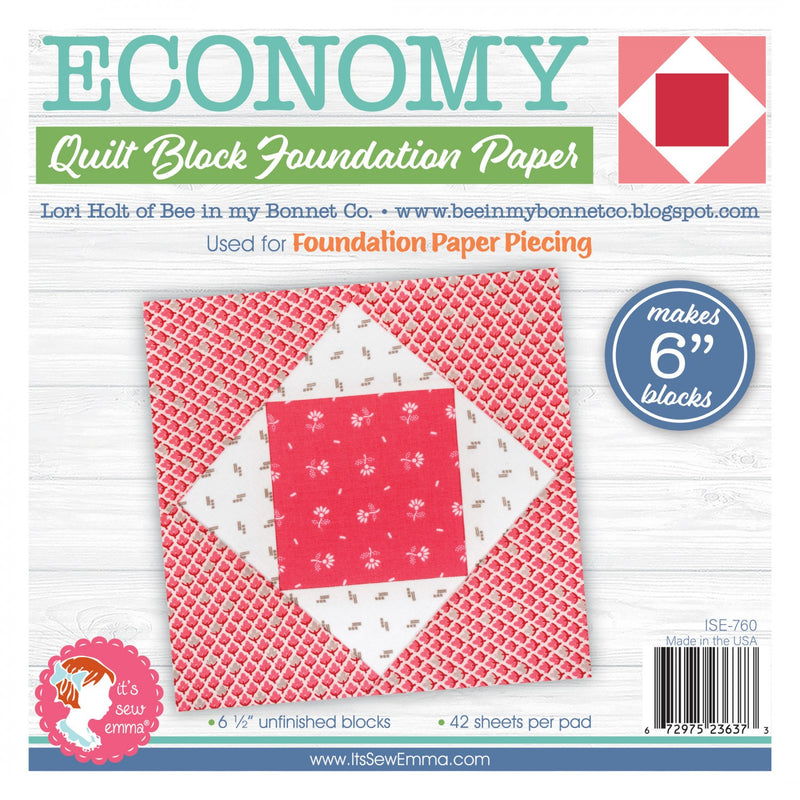 Economy Quilt Block 6in Foundation Paper Pad by Lori Holt/It&