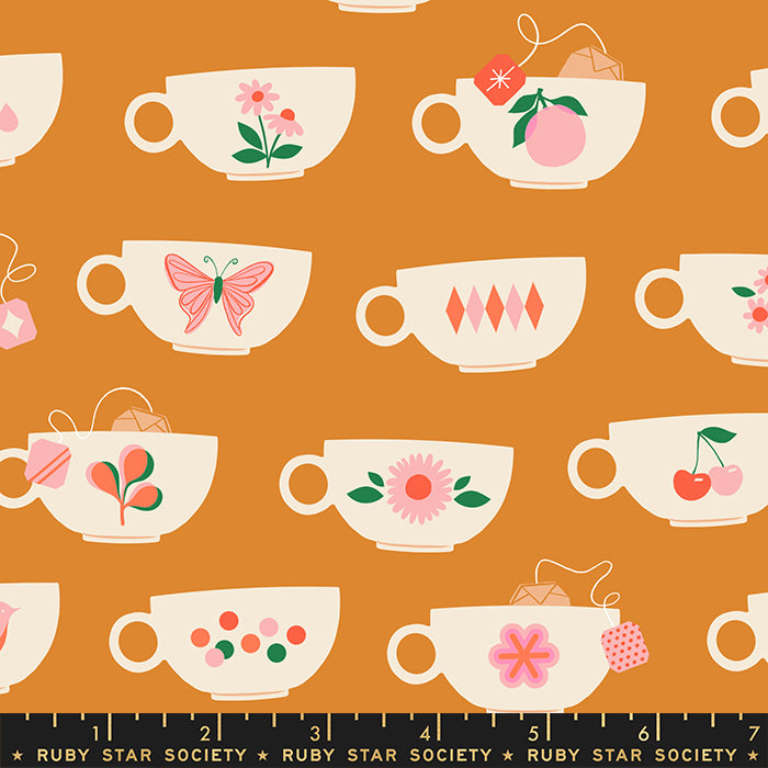 CARAMEL, Teacups from Camellia by Melody Miller for Ruby Star Society