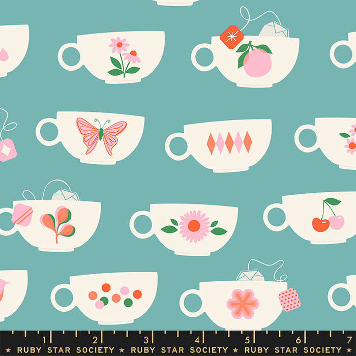 TURQUOISE, Teacups from Camellia by Melody Miller for Ruby Star Society