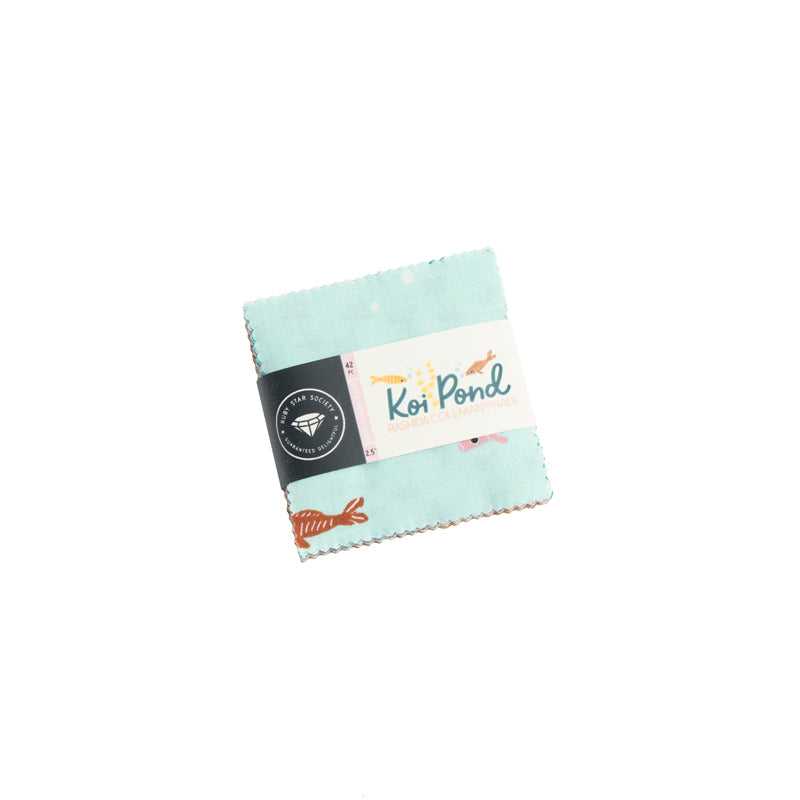 2.5" Mini Charm Pack of Koi Pond by Rashida Coleman Hale, Ruby Star Society
