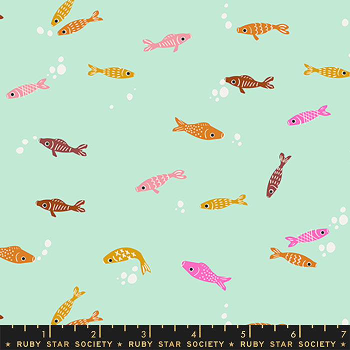 MINT, Fishes from Koi Pond by Rashida Coleman-Hale for Ruby Star Society