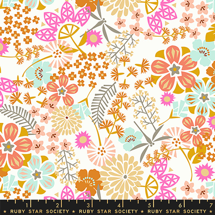 SWEET CREAM, Koi Floral from Koi Pond by Rashida Coleman-Hale for Ruby Star Society