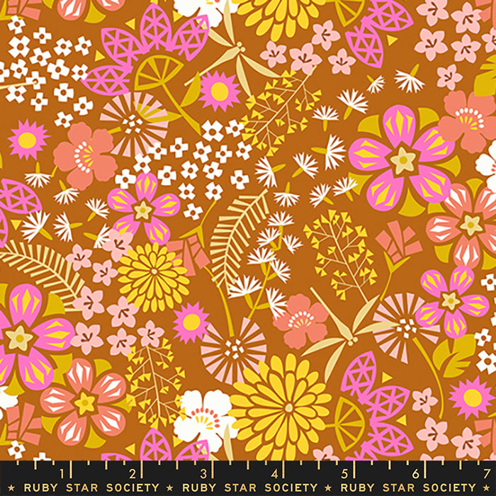 SADDLE, Koi Floral from Koi Pond by Rashida Coleman-Hale for Ruby Star Society