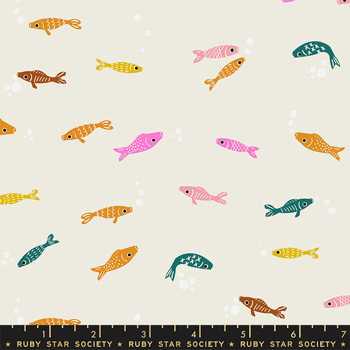 SHELL, Rayon Fishes from Koi Pond by Rashida Coleman-Hale for Ruby Star Society