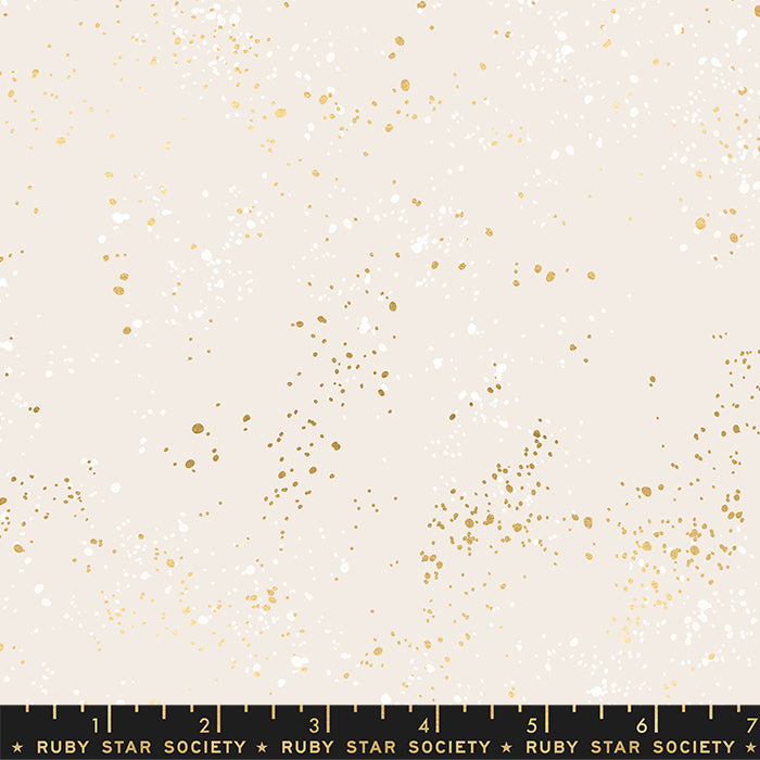 WHITE GOLD Speckled Wideback (108") by Rashida Coleman-Hale, Ruby Star