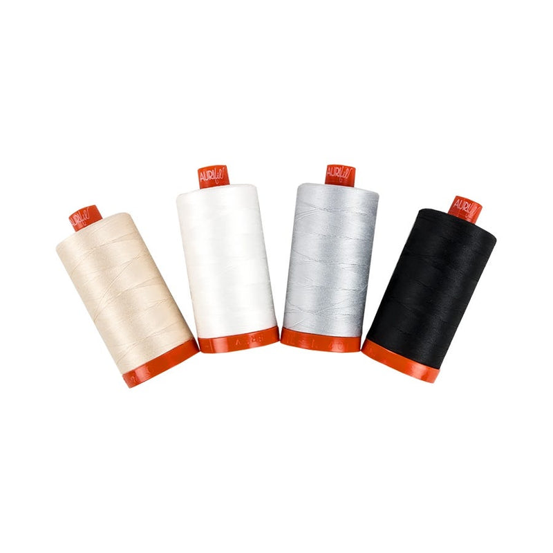 Aurifil Necessities House Collection - 4 Large Spools 50wt Thread