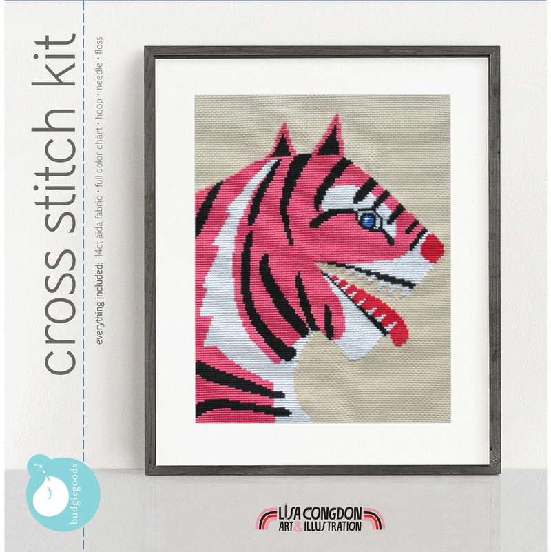 Lisa Congdon Fangs Out Cross Stitch Kit from Budgie Goods