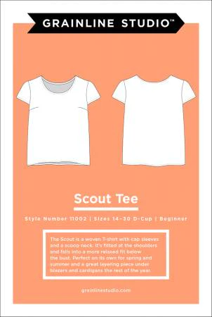 Scout Tee Pattern from Grainline Studio Sizes 14-30