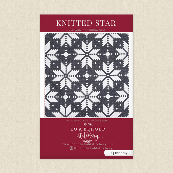 Knitted Star Quilt Pattern by Lo & Behold Stitchery