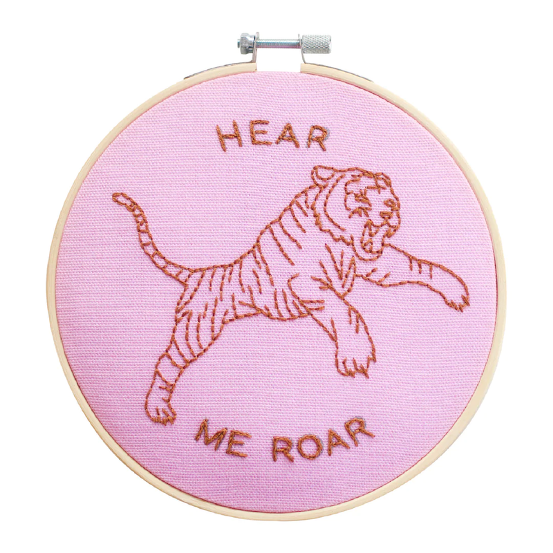 Hear Me Roar Embroidery Kit by Cotton Clara