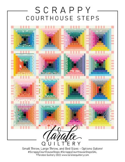 Scrappy Courthouse Steps Quilt Pattern by Taralee Quiltery