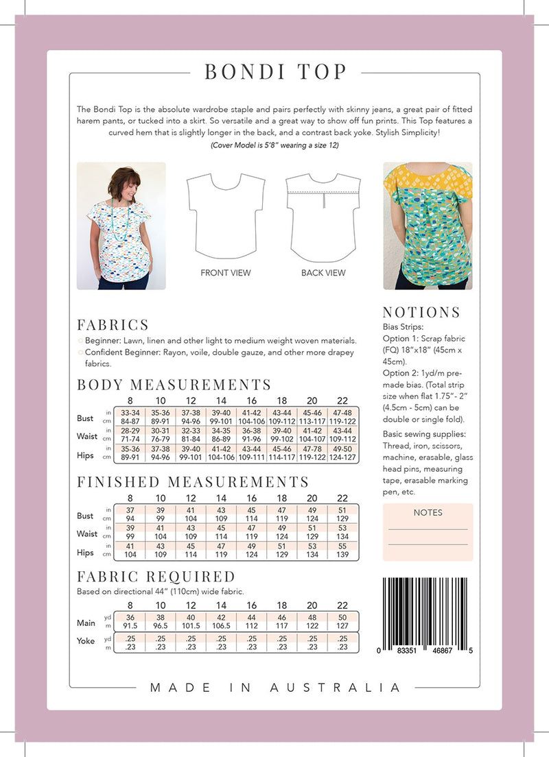 Bondi Top and Extension Pack Pattern from Sew To Grow