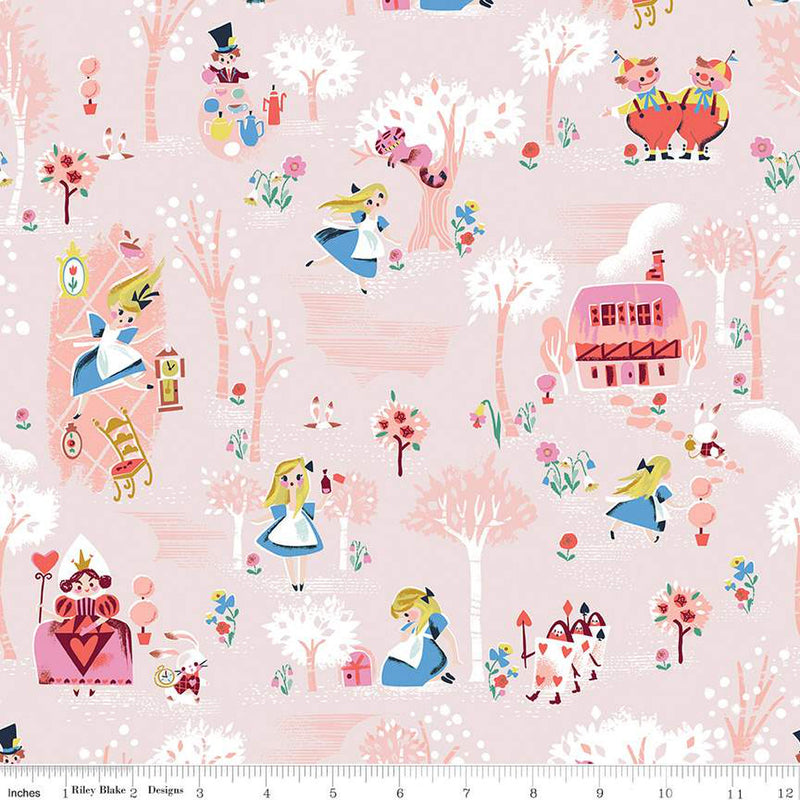 BLUSH, Main Down the Rabbit Hole by Jill Howarth for Riley Blake Designs