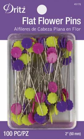 Flat Flower Pins 2in 100ct by Dritz