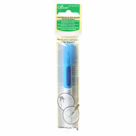 Chacopen Blue Water Soluble Dual Tip Pen with Eraser from Clover
