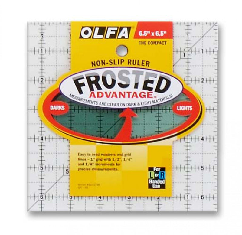 6.5" x 6.5" Frosted Acrylic Non-Slip Ruler by OLFA