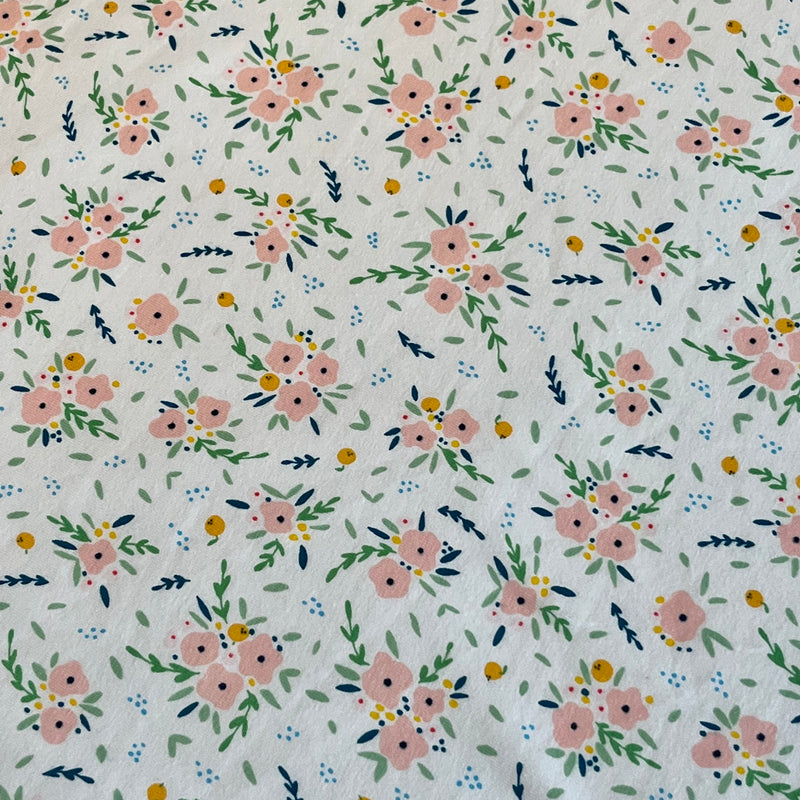 White Floral Knit from Art Gallery Fabrics